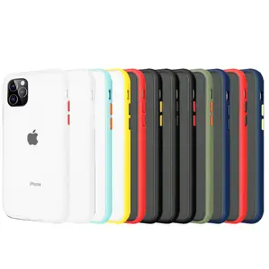 सेल फोन के मामले में रंगीन बटन iphone11 प्रो मैक्स के लिए बम्पर मामले के साथ, iphone के लिए 11 लक्जरी मामले