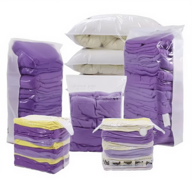Cube Vacuum Storage Bags Set Heavy Duty Compression Packing Cubes for Travel Luggage Clothes Organizer Space Saver