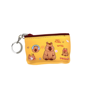 Portamonete Capybara 11,5x9 cm con chiusura a cerniera, design a cartone animato, portachiavi portatile per ragazze - Product Image 2