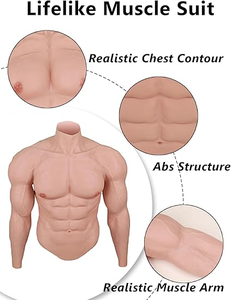 Músculo Pectoral Falso de Silicona de Ocho Músculos <span class=keywords><strong>Abdominales</strong></span>, Fabricado en Fábrica, Entrega Rápida, Tacto Realista - Product Image 3