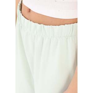 Pantalon de survêtement côtelé pour femme Lily Rose, bleu clair, taille haute, coupe droite, en maille respirante, pour un usage décontracté - Product Image 3