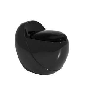 <span class=keywords><strong>WC</strong></span> en céramique monobloc de forme ovale, à poser au sol, avec siphon canadien, en céramique pleine masse, coloré, pour salle de bain, articles sanitaires - Product Image 2