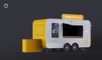 Nouvelle remorque de restauration rapide, camion de pizza entièrement équipé, cuisine mobile en fibre de verre, chauffage intégré, service de café polyvalent en extérieur
