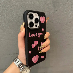 เหมาะสำหรับเคสโทรศัพท์ 17 Pro Max ลายลิ้นจี่ หัวใจภาษาอังกฤษน่ารัก เคสนิ่มมีรูขนาดใหญ่ เคสกันกระแทก - Product Image 6