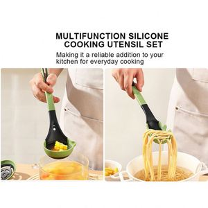 Accesorios de Cocina Kaimi, Utensilios de Cocina de Silicona Resistentes al Calor, de Grado Alimenticio, Juego de Espumadera y Espátula Antiadherentes para Sopa - Product Image 4