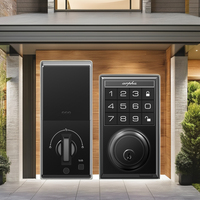 Poignée de serrure de porte électronique en laiton sans clé avec clavier et verrouillage par mot de passe intelligent BT pour hôtels compatibles avec l'application Tuya