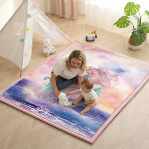 <span class=keywords><strong>Tapis</strong></span> de sol pour enfants imprimé de dessins animés personnalisés, lumineux dans le noir, pour jouer, ramper, antidérapant, en mousse à mémoire de forme, <span class=keywords><strong>tapis</strong></span> de jeu pour bébé - Product Image 2