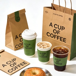 Gobelets en papier personnalisés avec impression offset, 8oz et 12oz, à double paroi isolée, pour café expresso, boissons chaudes, emballage en gros pour cafés - Product Image 3