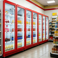Réfrigérateur vertical industriel robuste à 2 portes avec système de contrôle de température numérique pour les magasins de proximité et la vente au détail |   FCV3-126