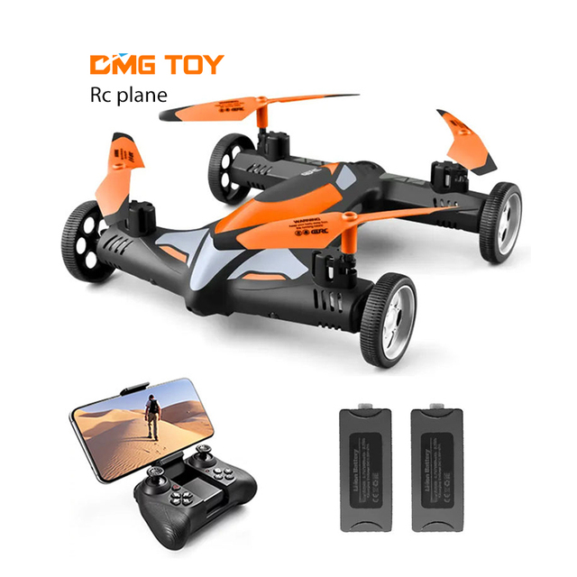RC Plane HD 4K Camera RC Air-Ground Flying Car Dual Mode Toy WIFI RC Plane Airplane with LED Light