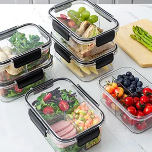 Scatola per il pranzo portatile per bambini scatola per alimenti in plastica trasparente Bento Box per bambini