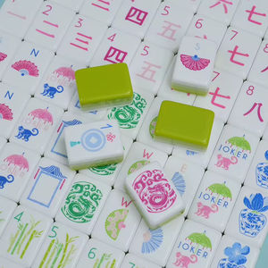 ชุดไพ่นกกระจอกฮอตโอ้ไม ไม หม่าจง ทีลส์ เซ็ต <span class=keywords><strong>ส</strong></span>ไตล์โมเดิร์น อะคริลิค<span class=keywords><strong>ส</strong></span>ีเขียวมะนาว ไพ่นกกระจอกอเมริกัน <span class=keywords><strong>ส</strong></span>ำหรับ<span class=keywords><strong>ง</strong></span>านเลี้ยงครอบครัวและเกมบนโต๊ะเพื่อความบันเทิง - Product Image 4