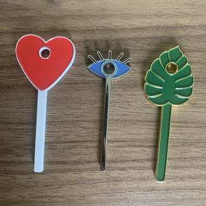 เครื่องมือซ่อมกรีนกอล์ฟแบบโลหะทั้งหมด ดีไซน์ใบไม้สีเขียวสร้างสรรค์  ตะเกียบซ่อมกรีนกอล์ฟ - Product Image 6