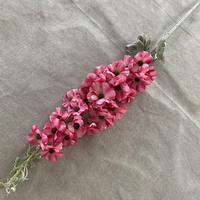 Yopin-2706 Rangkaian Bunga Hollyhock Putih Buatan Tangan dari Sutra Artifisial untuk Dekorasi Pernikahan, Hari Ibu & Natal