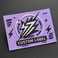 Fabricant d'étiquettes tissées, impression 3D en silicone, patch logo en caoutchouc en relief, accessoire de vêtement streetwear, fournisseur d'étiquettes tissées