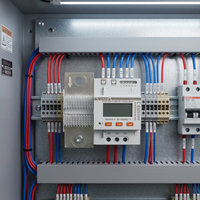 Compteur d'énergie DC DJSF1352-D-600 600A Courant Maximal pour Solaire Photovoltaïque, Télécommunications et Bornes de Recharge Véhicules Électriques Modbus-RTU Rail DIN