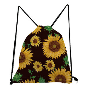 Dibujos animados cálido girasol impreso cordón bolsa paquete al por mayor personalizado estudiante mochila - Product Image 1