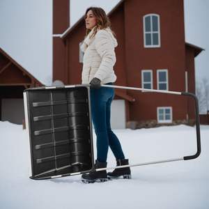 ด้ามเหล็กตามหลักสรีรศาสตร์หลังคาถนนพลั่วหิมะประหยัดแรงงานทําความสะอาดอย่างมีประสิทธิภาพพลาสติกมีดโกนหิมะ Pusher - Product Image 4