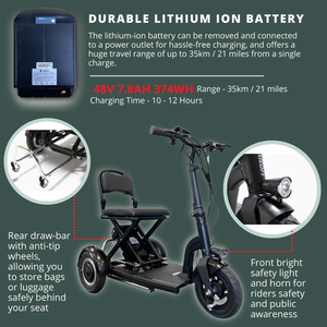 Trottinette Électrique Légère <span class=keywords><strong>en</strong></span> Alliage d'Aluminium avec GPS et Auto-Équilibrage, Facile à Ranger, Idéale pour le Volontariat dans les Refuges pour Animaux - Product Image 3