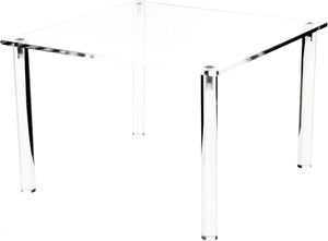 Yageli vendita calda personalizzata chiaro acrilico controsoffitto quadrato 4 gambe Display alzate <span class=keywords><strong>per</strong></span> cibo Dessert tavolo Display - Product Image 5