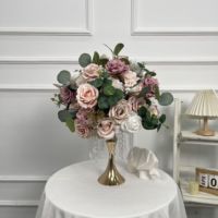 Nieuwe design op maat gemaakte witte rozenbal tafeldecoraties zijde kunstbloemen groothandel bloemdecoraties bal