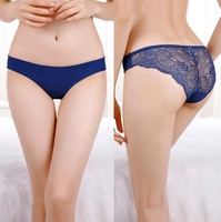 Günstige atmungsaktive sexy Unterwäsche Höschen Spitze Eis Seide große niedrige Slips für Frauen