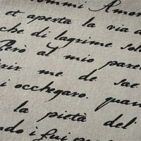 Tissu en coton/lin imprimé journal anglais tendance pour sacs à dessin DIY