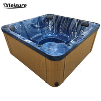 Bain à remous carré en acrylique pour piscine spa avec hydromassage complet pour système de contrôle Balboa extérieur Capacité de 6 personnes