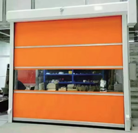 Porte à enroulement rapide résistante au vent, porte automatique à induction à grande vitesse pour la logistique d'entrepôt