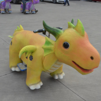 Modèle de scooter animatronique électrique personnalisé à monnayeur pour enfants, en forme de dinosaure, pour parcs d'attractions et centres commerciaux