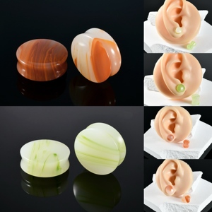 Anting-anting tusuk berongga dari batu alam Freya, perhiasan tubuh, perhiasan tren untuk pernikahan dan pertunangan. - Product Image 3