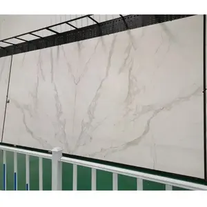 GUCI批发高雅瓷器大理石平板风格连续图案设计Calacatta Carrara烧结石材墙面地砖