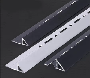 Venta caliente negro oro metal pared borde lateral perfil triángulo aluminio azulejo embellecedor esquina - Product Image 6