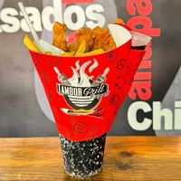 Conception personnalisée Emballage de fast-food à emporter Frites Poulet frit Burger Combo Snack Cup Support supérieur cône avec papier d'emballage