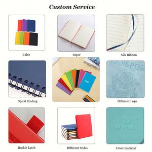 Customizable <b>Journal</b> Hard Cover Leather A5 Spiral Bound Notebook School Custom Binding Planners Notebooks with Smooth Paper - Product Image 6
