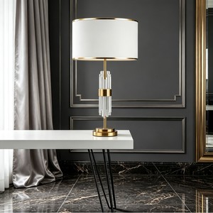 Lámpara de mesa de cristal de lujo moderna E27 LED 220V, iluminación decorativa que cuida la vista para sala de estar y dormitorio - Product Image 5