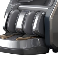 Fauteuil de massage 6D zéro gravité, chaise inclinable shiatsu pour le corps entier, pression d'air électrique, chaleur, musique, blanc, gris, noir