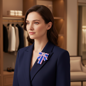Spilla a Fiocco Personalizzata con Lettere Greche per Confraternite, Rosa e Blu, Stile <span class=keywords><strong>Jack</strong></span> <span class=keywords><strong>and</strong></span> <span class=keywords><strong>Jill</strong></span>, Anno 1938, per Colletto - Product Image 3
