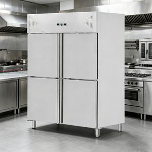Réfrigérateur de cuisine pour la restauration, <span class=keywords><strong>4</strong></span> <span class=keywords><strong>portes</strong></span>, vertical, multifonctionnel, équipement de réfrigération en acier inoxydable, réfrigérateur vertical - Product Image 1
