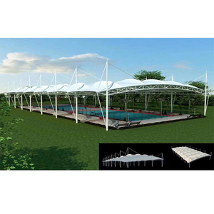 Toit en tissu PVDF pour basketball, structure de membrane d'ombrage sportif extérieur, abri de tente à portée libre pour terrain de padel - Product Image 4