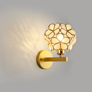 Lampada <span class=keywords><strong>da</strong></span> <span class=keywords><strong>Parete</strong></span> <span class=keywords><strong>a</strong></span> <span class=keywords><strong>LED</strong></span> E27 in Stile Nordico Vintage con Supporto per Lanterna in Cristallo, Illuminazione Moderna - Product Image 1