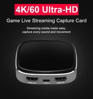 Kotak akuisisi siaran Game tipe-c penangkap Video keluaran HD 4K 60HZ dengan kartu HD USB 3.0 4K garansi 1 tahun