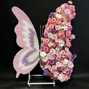 Décoration <span class=keywords><strong>de</strong></span> <span class=keywords><strong>fond</strong></span> <span class=keywords><strong>de</strong></span> fleurs artificielles en forme <span class=keywords><strong>de</strong></span> papillon géant, produit fini pour les décorations <span class=keywords><strong>de</strong></span> mariage à grande échelle - Product Image 3
