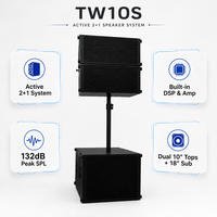 Sistem Suara Line Array NEARSTAR TW10S Self Powered 2+1 untuk Sewa Konser dan Produksi Panggung Mobile