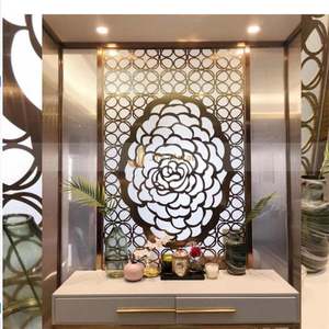 Oval Mirror Decorative Glass Partition <b>Wall</b> Divider with Stainless Steel Frame Waterproof and Easy Installation - Product Image 6