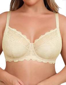 YHD女性向け # 39;s セクシーなレースブラジャー シアー バルコネット アンダーワイヤー 裏地なし 日常使いブラジャー ランジェリー - Product Image 3