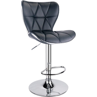 Best-seller Tabouret de bar moderne et pivotant en cuir noir Chaises de bar