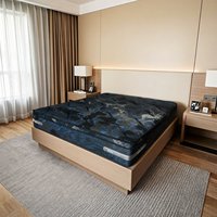 Matelas hybride King Size à ressorts ensachés et mousse, fermeté moyenne, en tissu tricoté amovible, rafraîchissant et durable, pour appartement équipé et usage scolaire