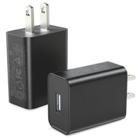 Adaptateur secteur USB HNT 10W à port unique 5V2A, chargeur de téléphone portable universel avec prises US/EU/KR/JP, certifié KC/FCC/ETL/CE/PSE OTP