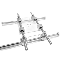 Kit de glissière pour routeur avec plaque acrylique de 10 mm et rails chromés pour résistance à la corrosion